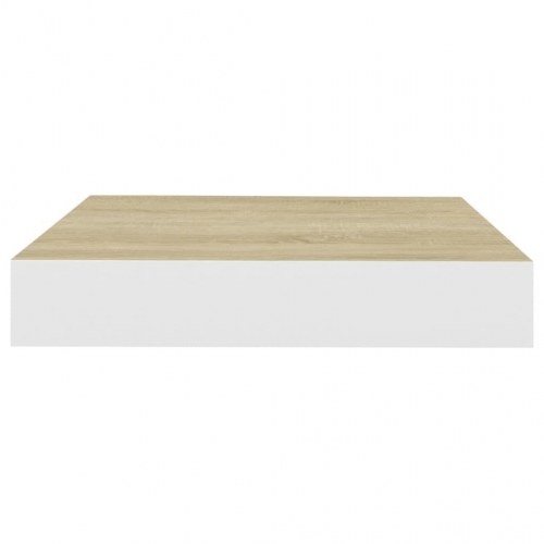 Væghylder - 4 stk. 23 × 23,5 × 3,8 cm i MDF, egetræsfarvet/hvid