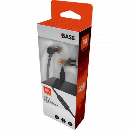 Høretelefoner in-ear JBL T110 med mikrofon - sort