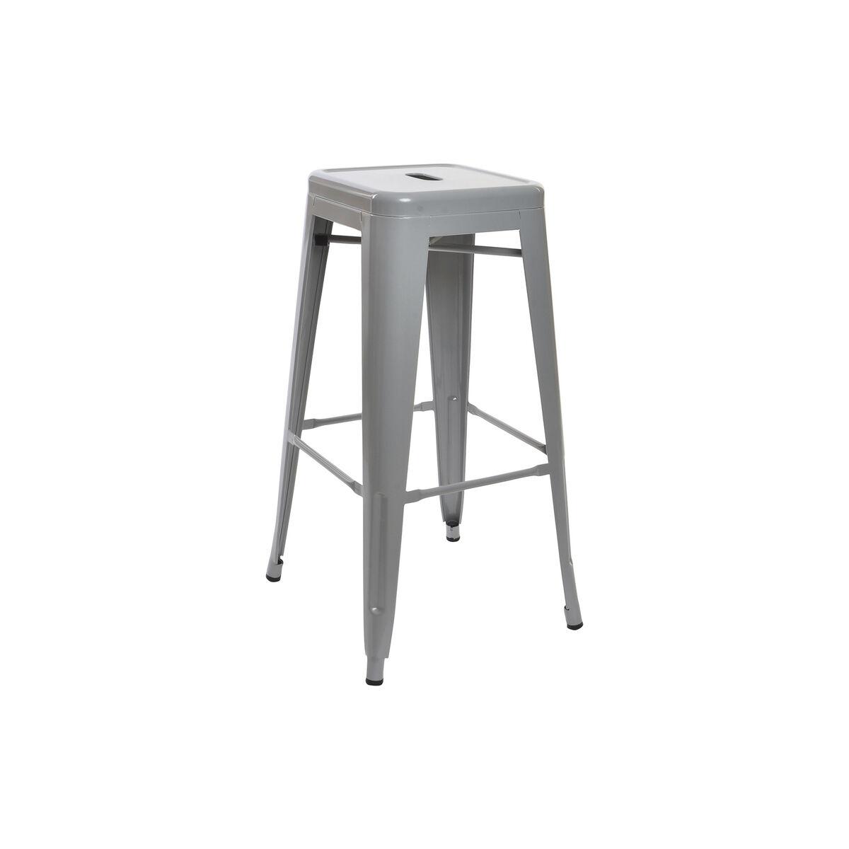 Taburet/barstol 43 × 43 × 76 cm - grå metal