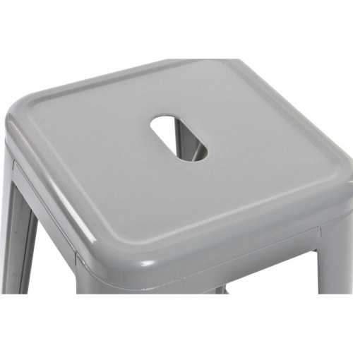 Taburet/barstol 43 × 43 × 76 cm - grå metal
