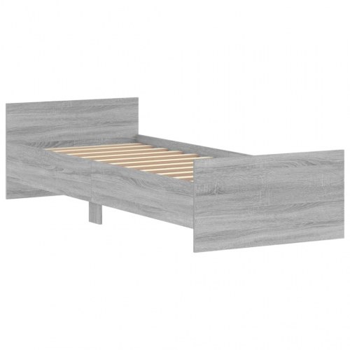 Sengeramme 75x190 cm - konstrueret træ i grå sonoma-eg