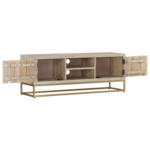Tv-bord 110x30x40 cm massivt afbleget mangotræ