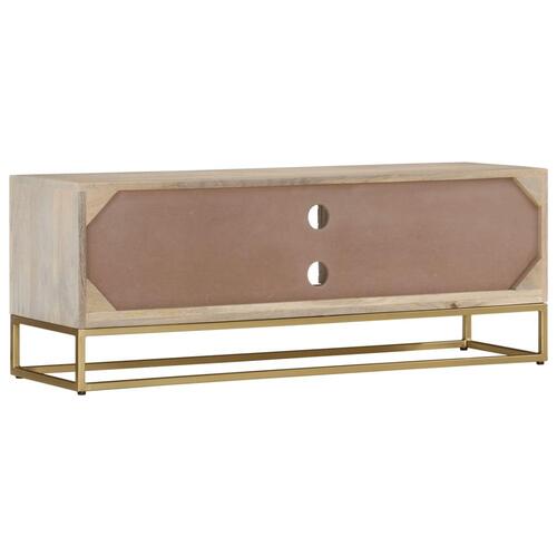 Tv-bord 110x30x40 cm massivt afbleget mangotræ