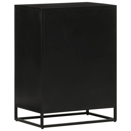 Skab med 2 låger 55x35x75 cm massivt mangotræ og jern