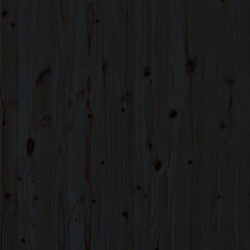 Sengegavl 146 x 3 x 91,5 cm i massivt fyrretræ - sort