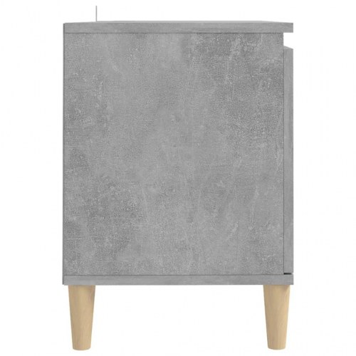 Tv-bord med massive træben - 103,5 × 35 × 50 cm, betongrå