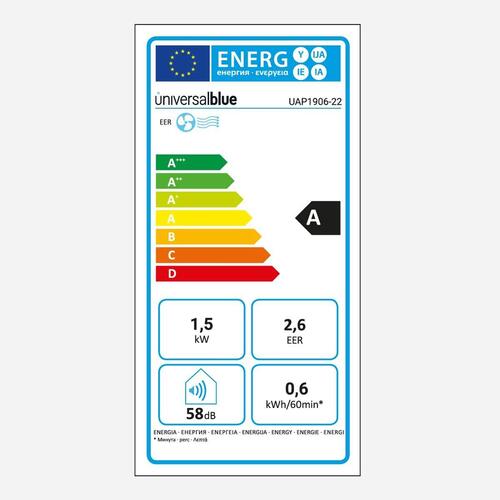 Bærbart klimaanlæg Universal Blue Colorado Adventur 5012W Hvid 1250 fg/h