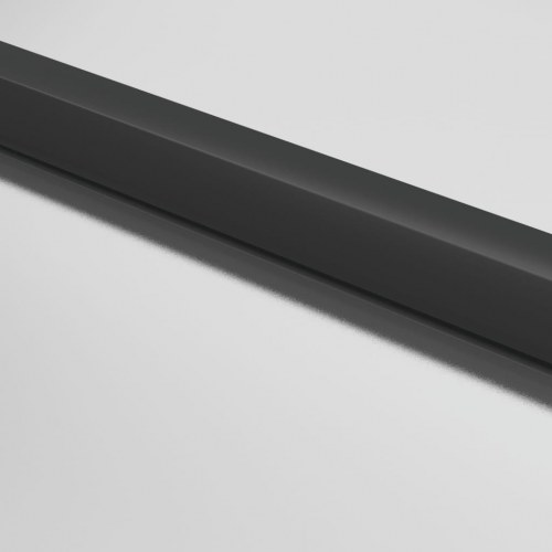 Indvendig glasdør 83×201,5 cm - hærdet glas & sort aluminium, mat