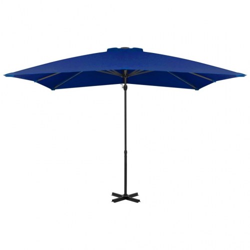 Hængeparasol 250 × 250 cm med aluminiumsstang - azurblå