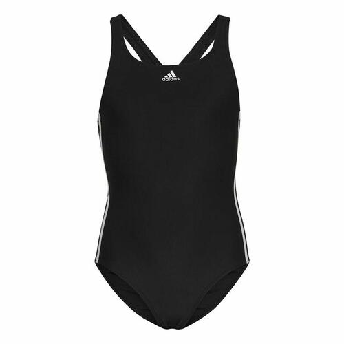 Badedragt til piger Adidas Classic Sports 3 Stripes Sort 9-10 år