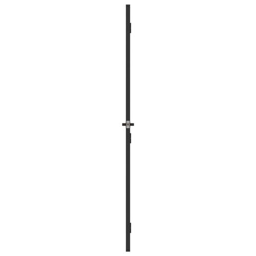 Dør 83x201,5 cm hærdet glas og aluminium sort