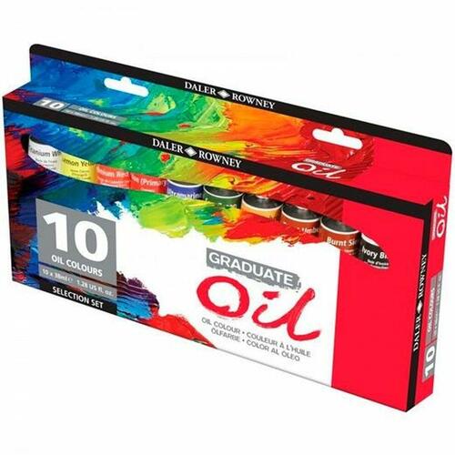 maleri Daler Rowney Graduate Oil oliemaling 10 Dele Multifarvet 38 ml