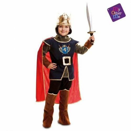 Middelalderridder kostume til børn - sort (10-12 år)