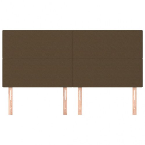 Sengegavl i stof 160 x 5 x 118/128 cm - mørkebrun