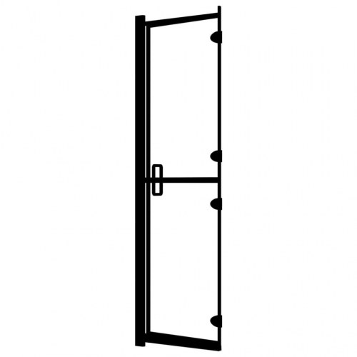 Foldbar brusekabine 120x140 cm sikkerhedsglas sort