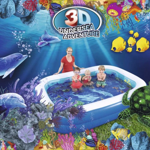 Bestway Undersea Adventure oppustelig pool 54177 - 262×175×51 cm