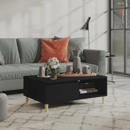 Sofabord 90 × 60 × 35 cm i konstrueret træ - sort