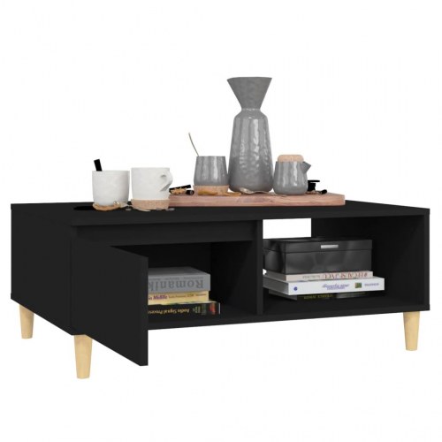 Sofabord 90 × 60 × 35 cm i konstrueret træ - sort