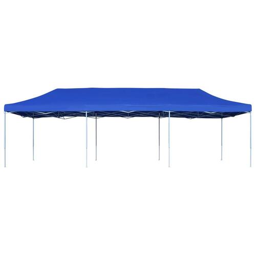 Foldbart pop up-festtelt 3 x 9 m blå