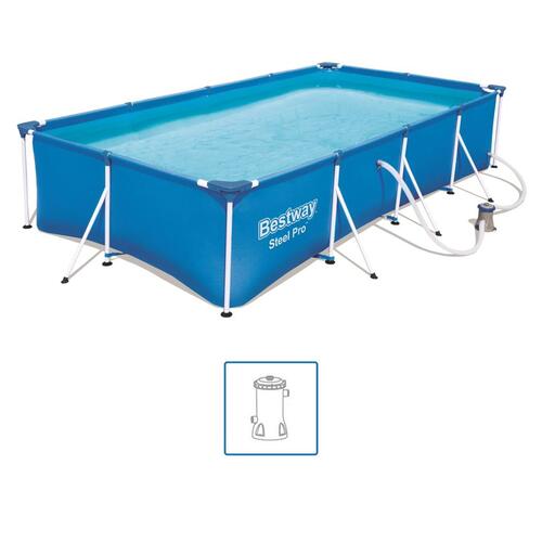 Bestway Steel Pro pool rektangulær 400 x 211 x 81 cm 56424