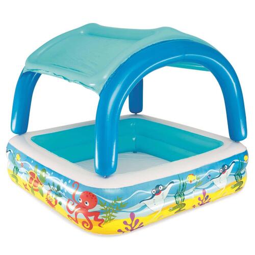 Bestway legebassin med baldakin 140 x 140 x 114 cm blå 52192