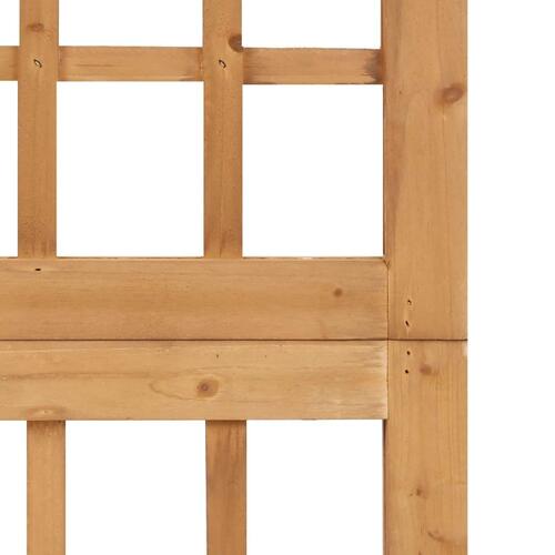4-panels rumdeler/espalier 161x180 cm massivt grantræ