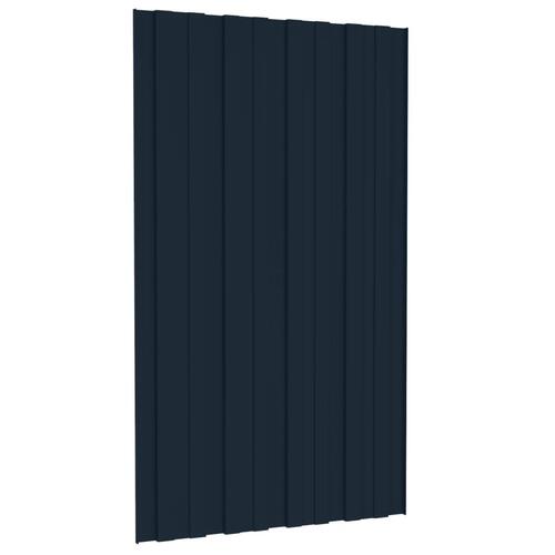 Tagplader 36 stk. 80x45 cm galvaniseret stål antracitgrå