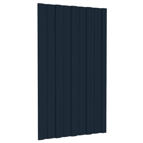 Tagplader 36 stk. 80x45 cm galvaniseret stål antracitgrå