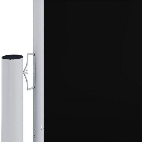 Sammenrullelig sidemarkise 160x1000 cm sort