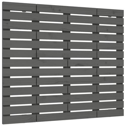 Sengegavl 81x3x91,5 cm massivt fyrretræ grå
