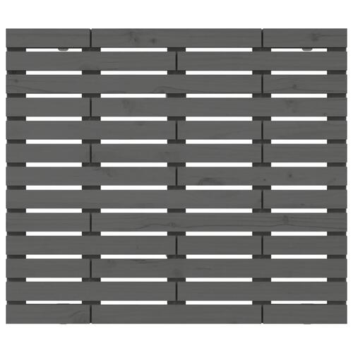 Sengegavl 81x3x91,5 cm massivt fyrretræ grå