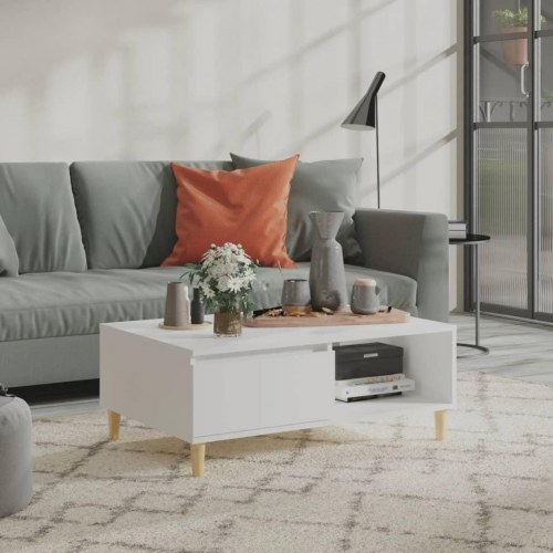 Sofabord 90x60x35 cm konstrueret træ hvid