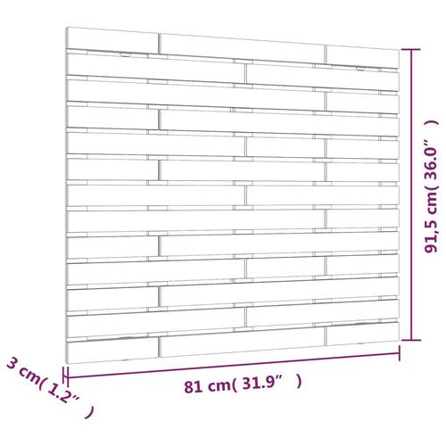 Sengegavl 81x3x91,5 cm massivt fyrretræ grå