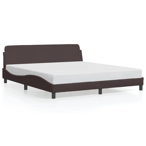 Sengeramme uden madras 160x200 cm stof mørkebrun