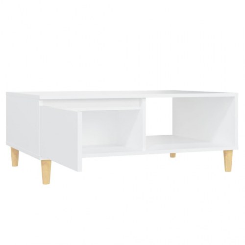 Sofabord 90x60x35 cm konstrueret træ hvid