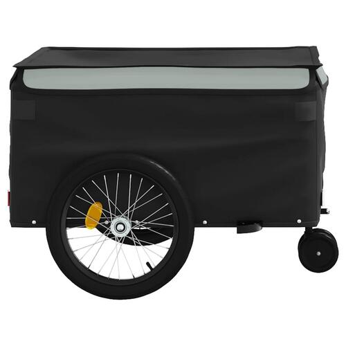 Cykelanhænger 45 kg jern sort og grå
