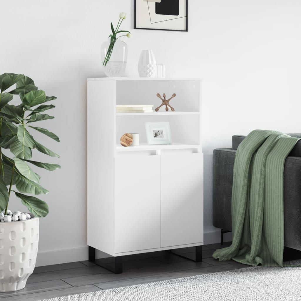 Skab 60x36x110 cm konstrueret træ hvid