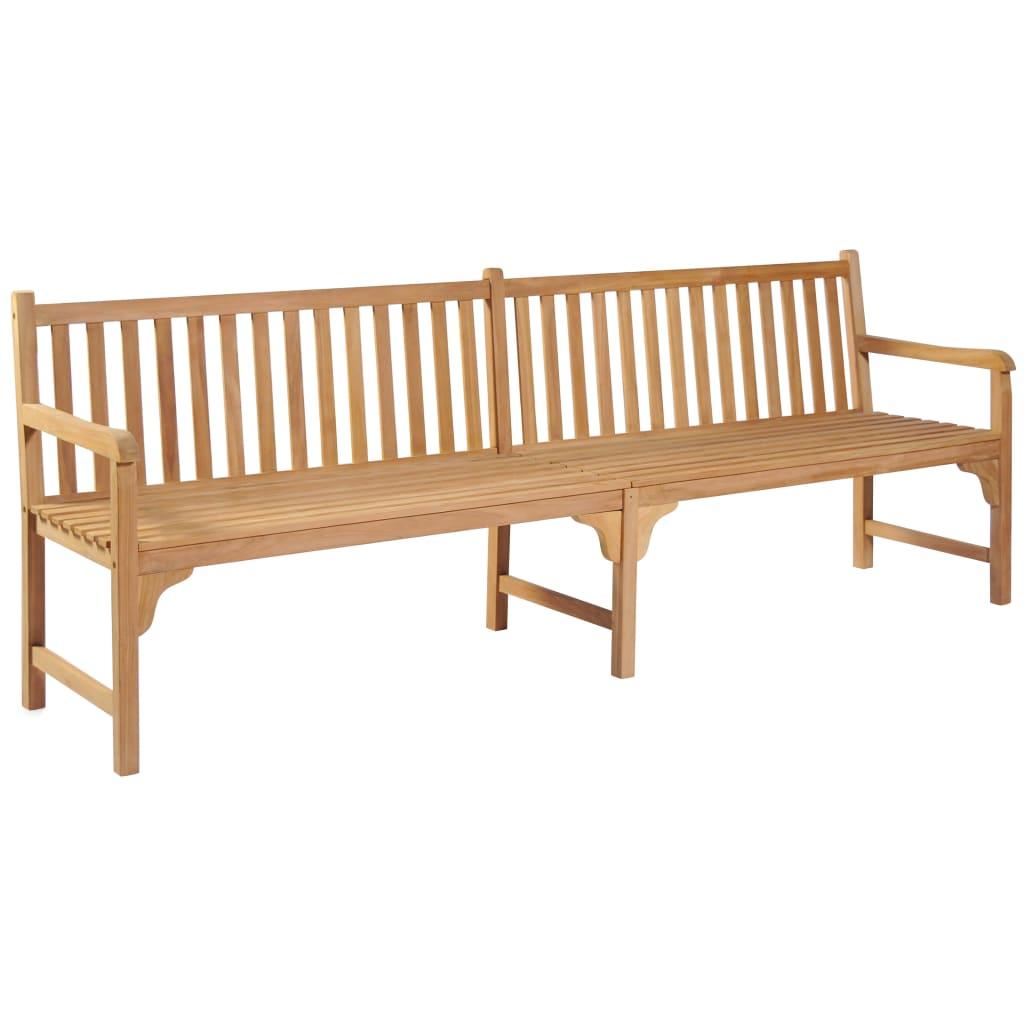 Havebænk 240 cm massivt teak