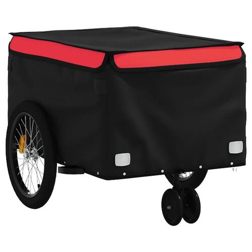 Cykelanhænger 30 kg jern sort og rød