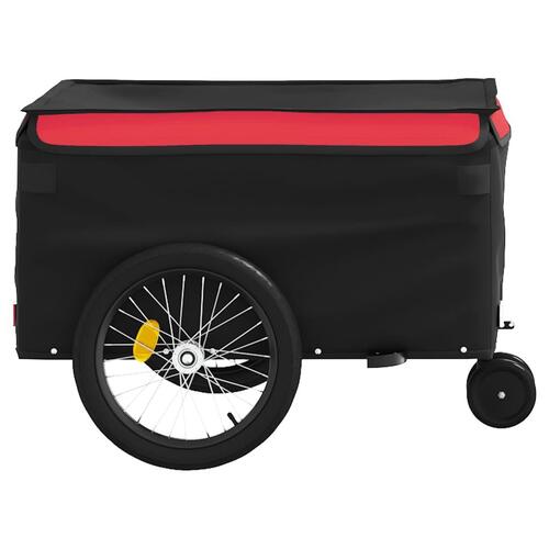 Cykelanhænger 30 kg jern sort og rød