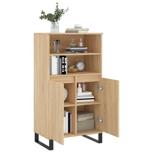 Skab 60x36x110 cm konstrueret træ Sonoma-eg