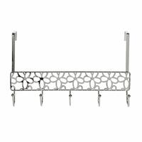 Knagerække til dør Sølvfarvet Metal Plastik Cvetlice 32 x 10 x 19 cm