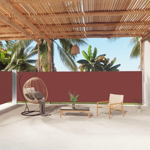 Sammenrullelig sidemarkise 160 × 1.000 cm - brun