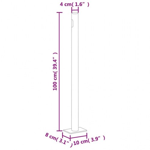 Sammenrullelig sidemarkise 160 × 1.000 cm - brun