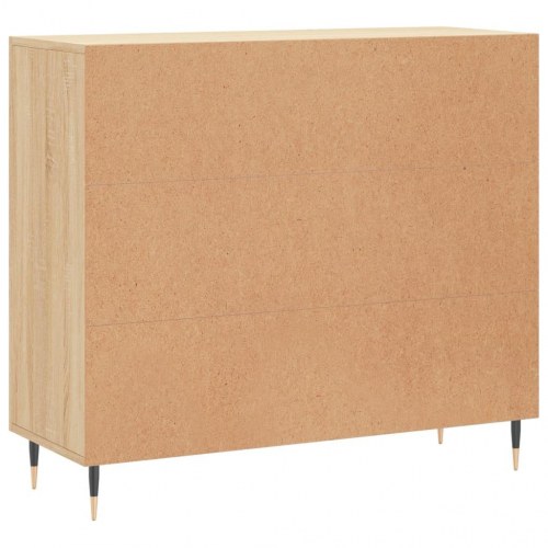 Skænk 90 × 34 × 80 cm i konstrueret træ - røget egetræslook