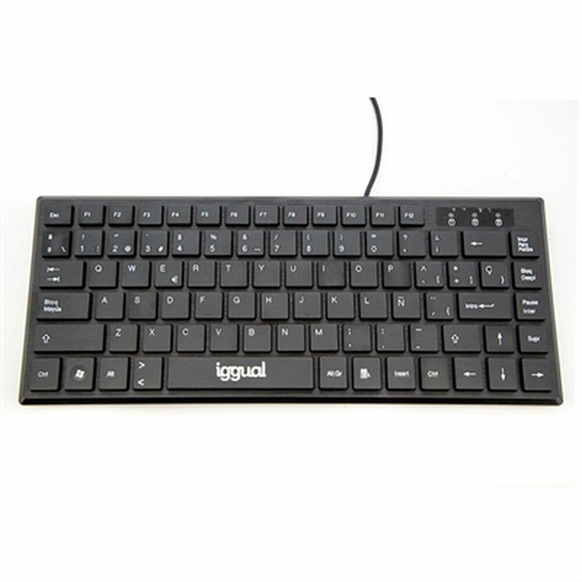 Tastatur Iggual Teclado Usb Compacto Tkl Slim Tkl Usb Negro Sort
