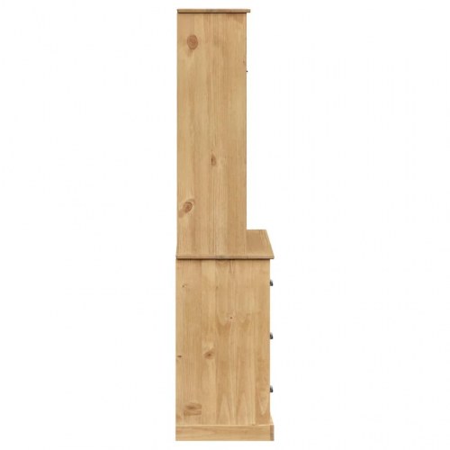 Skænk VIGO 78×40×175 cm i massivt fyrretræ - højskab med glaslåger
