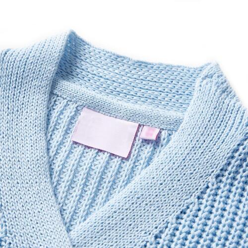 Strikket cardigan til børn str. 92 blå