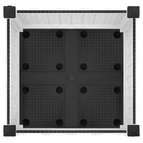 Højbed 40 × 40 × 23 cm - hvid polypropylen med rattanlook