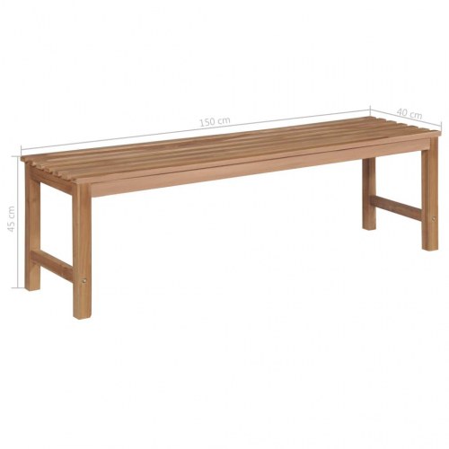 Havebænk 150 cm massivt teak